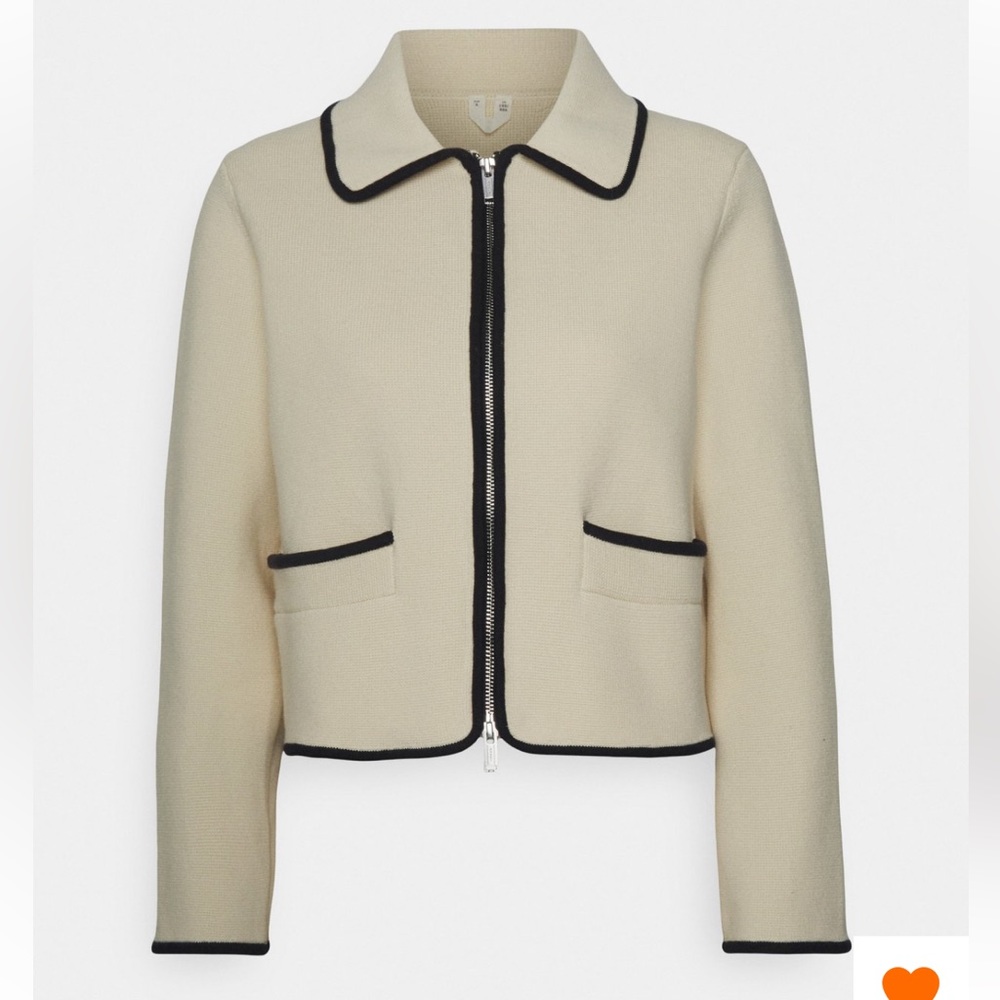 Arket Off White Contrast Jacket